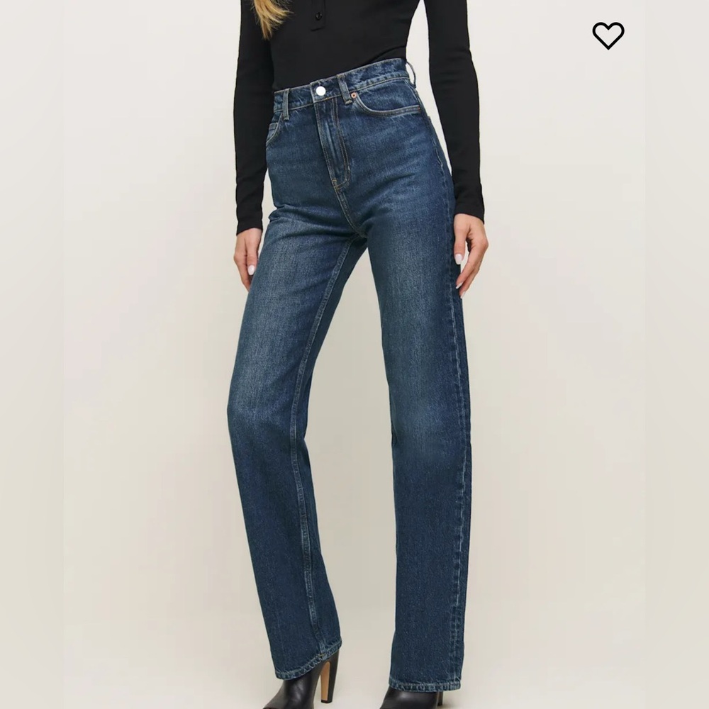 Reformation - Wilder High Rise Wide Leg Jeans - 24 in donner